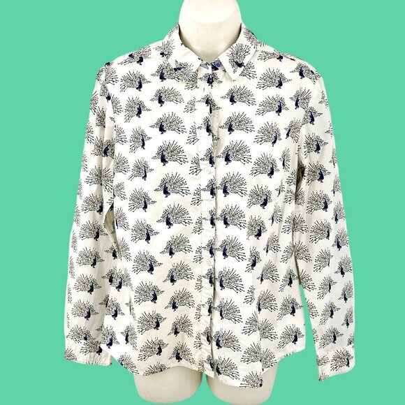 BODEN PEACOCK BUTTONDOWN LADIES SHIRT - 6R - Picture 2 of 7